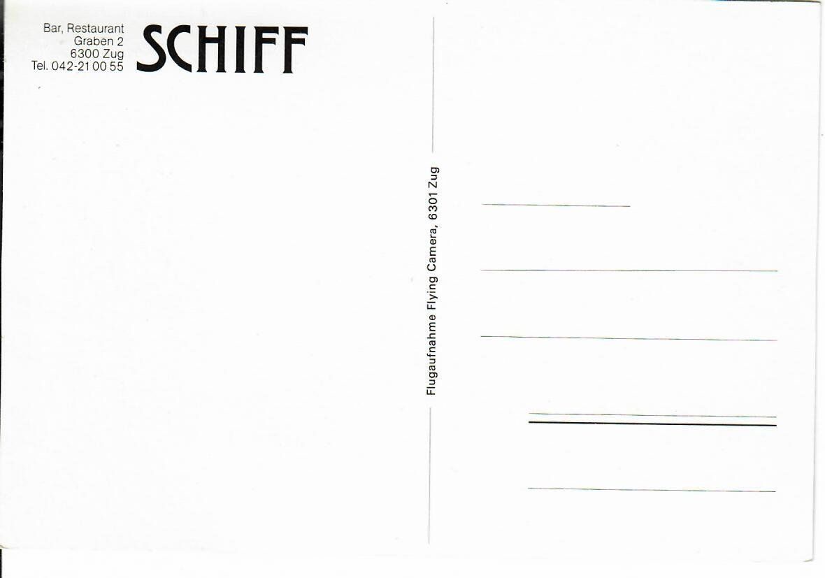 Ansichtskarten: Bar, Restaurant Schiff Zug – Gebraucht aus Hochdorf von Ziegel-16 1