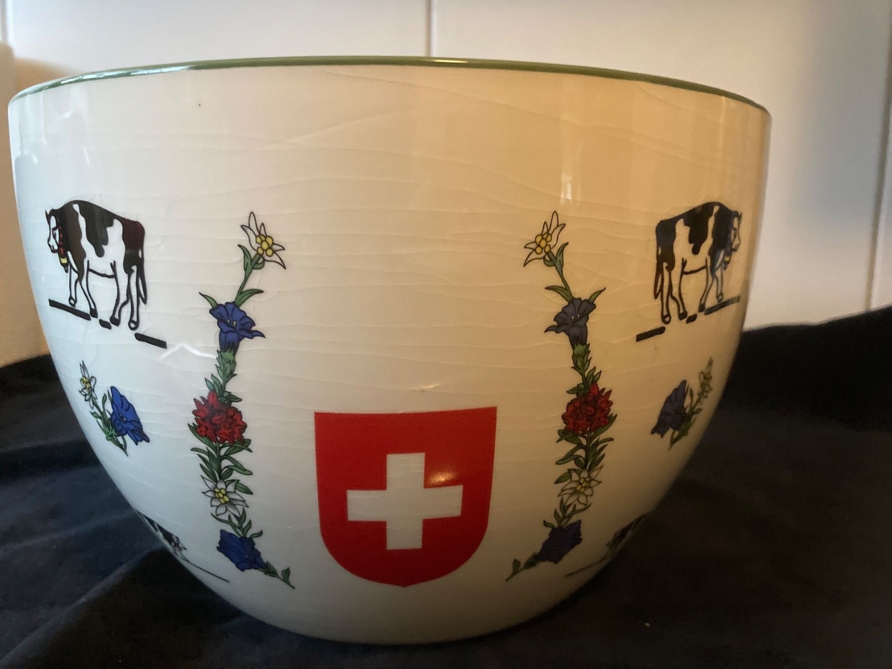 Blumentöpfe: Sehr grosse Schweizer-Tasse als Übertopf – Defekt aus Zürich von Chaeffeler 3
