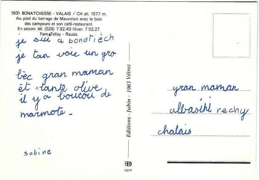 Cartoline postali: AK Bonatchesse Valais – Usato da Rheinfelden venduto da wil_m7gh 1