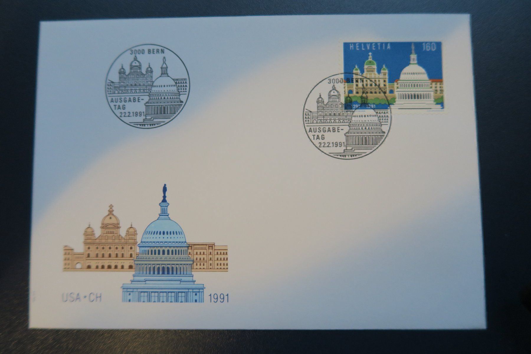 Alle Briefmarken: FDC USA - CH 1991 – Gebraucht aus Altdorf UR von boardsofcanada