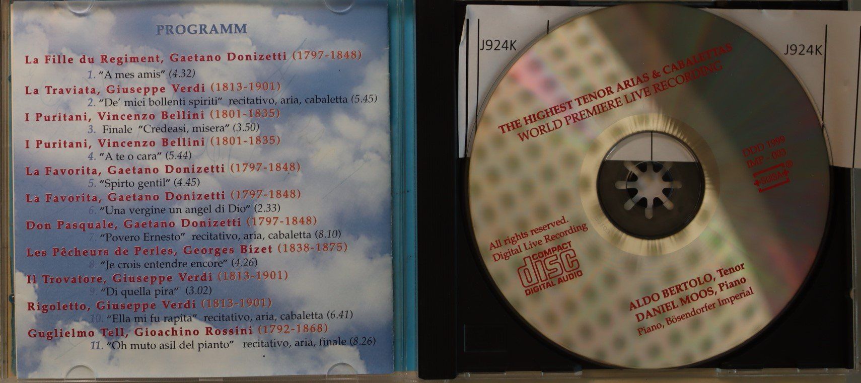 CD: The Highest Tenor Arias & Caba – Usato da Luzern venduto da CONTENTI 1