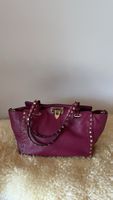 Valentino Garavani Rockstud Leather Tote Bag - Purple