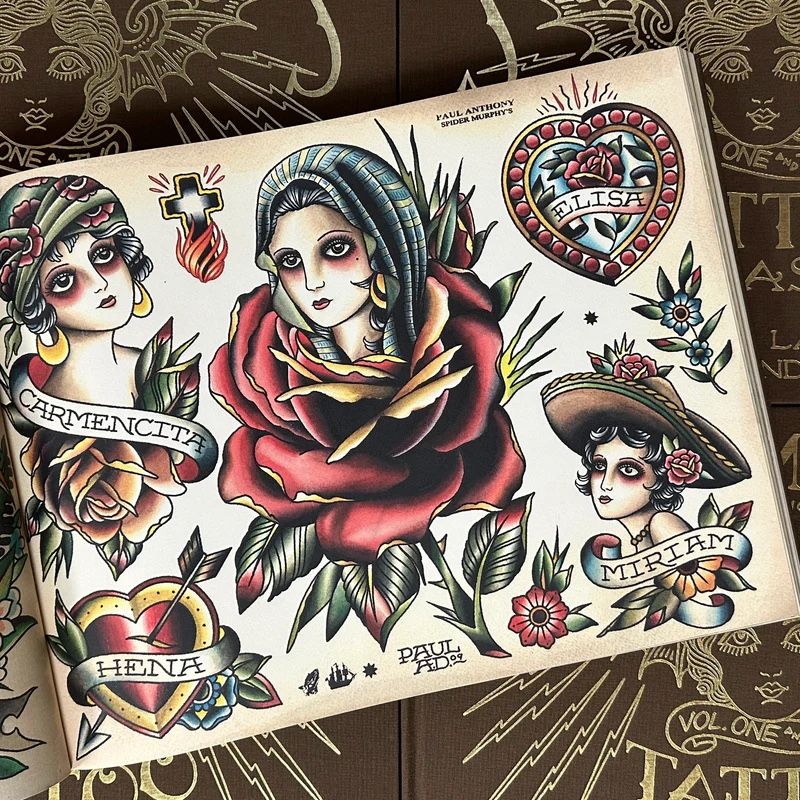 Libri: Spider Murphys Tattoo Flash Book / Buch, Top Zustand! – Usato da Rickenbach LU venduto da reachthesky 1