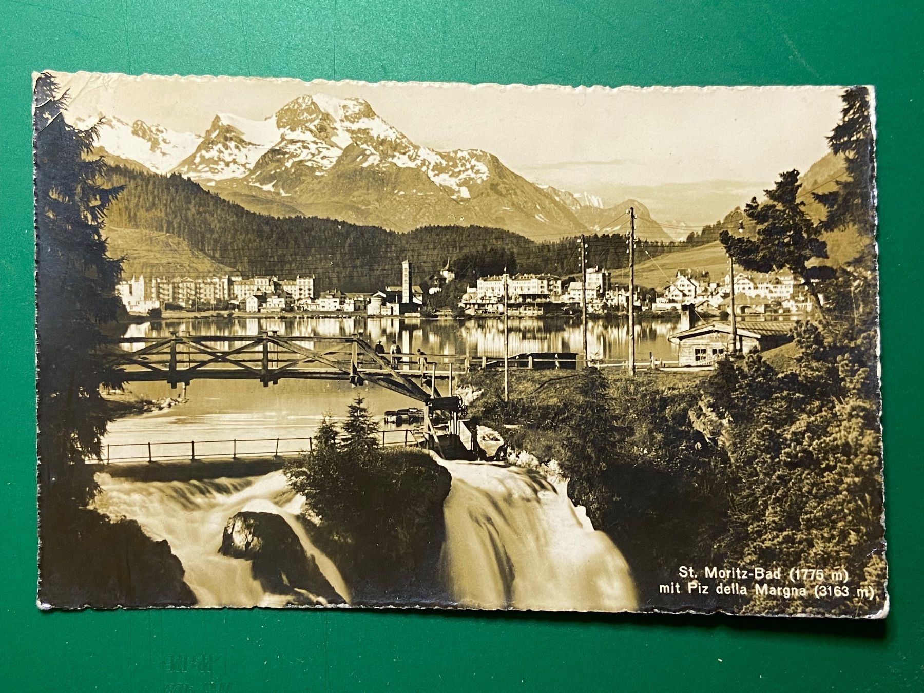 Cartoline postali: St. Moritz-Bad mit Piz della Margna – Usato da Steg VS venduto da _vinci_