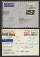 1947 Flugpost 2 x Erster Postflug Schweiz - Südamerika +++