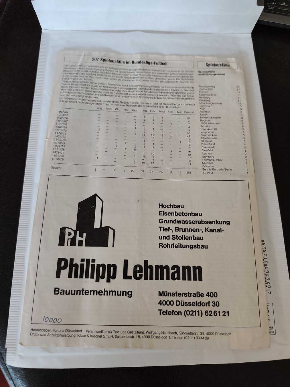Biglietti: Fortuna Düsseldorf vs Servette FC programme + billet 1979 – Usato da Moléson-s-Gruyères venduto da Greg2707 2