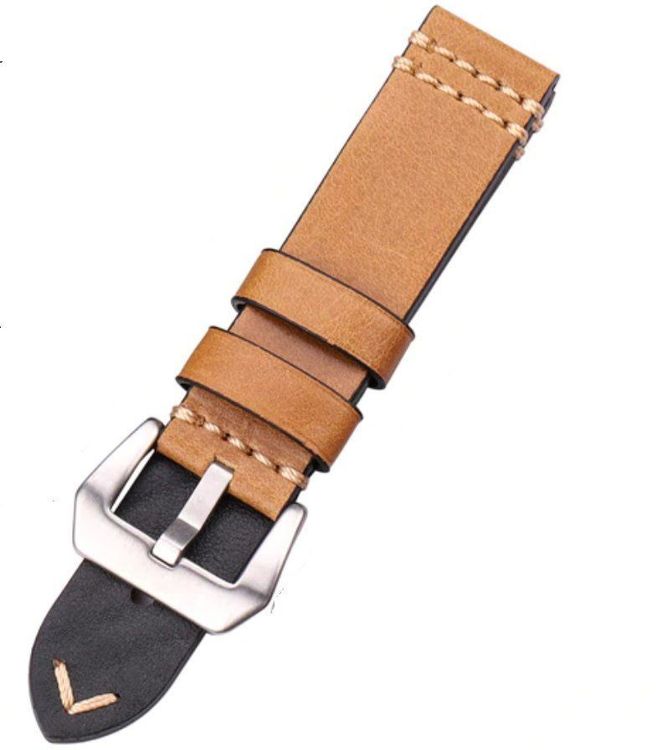 Bracciali & Braccialetti: 22mm Uhren Lederband, Vintage hellbraun, Uhrenarmband – Nuovo e nell'imballaggio originale da Courlevon venduto da HotSaleandPrice 1