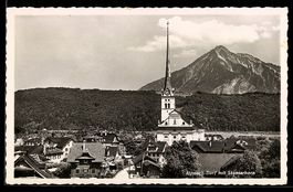 AK Alpnach-Dorf, Ortsansicht mit Stanserhorn