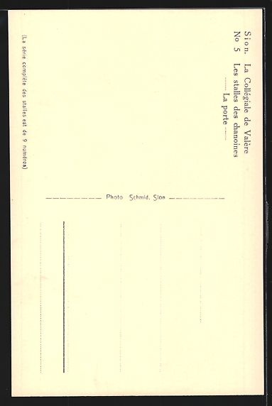 Ansichtskarten: Sion, La Collégiale de Valère, Les sta – Gebraucht aus Berlin von bartko-reher 1