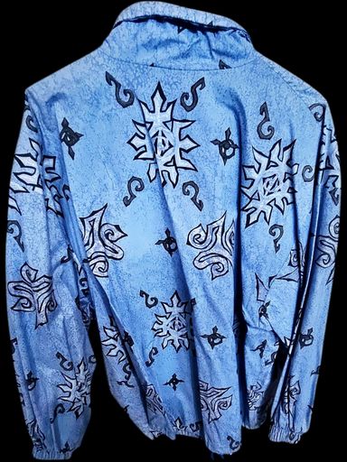 Element Giacche: Blau gemusterte Windbreaker-Jacke mit Tribal-Designs - – Usato da Zug venduto da vinokilo 3