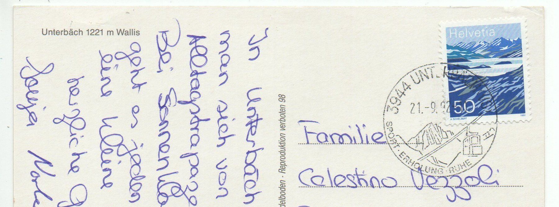 Ansichtskarten: UNTERBÄCH Nr. 46869 – Gebraucht aus Jona von philajona 1