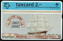 Taxcard 302L_72774 Segelschiff Cutty Sark ungebraucht