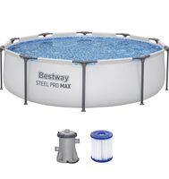 Bestway Steel Pro Max™ Frame Pool-Set, rund, mit Filterpumpe