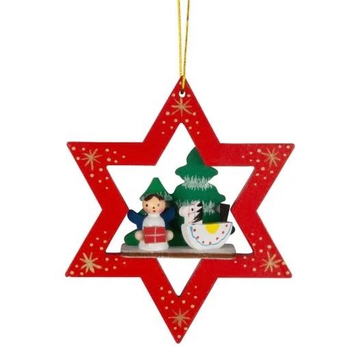 Tutte le decorazioni: Baumschmuck Sterne 11cm Holz rot – Nuovo e nell'imballaggio originale da Basel venduto da Seifehuesli 2