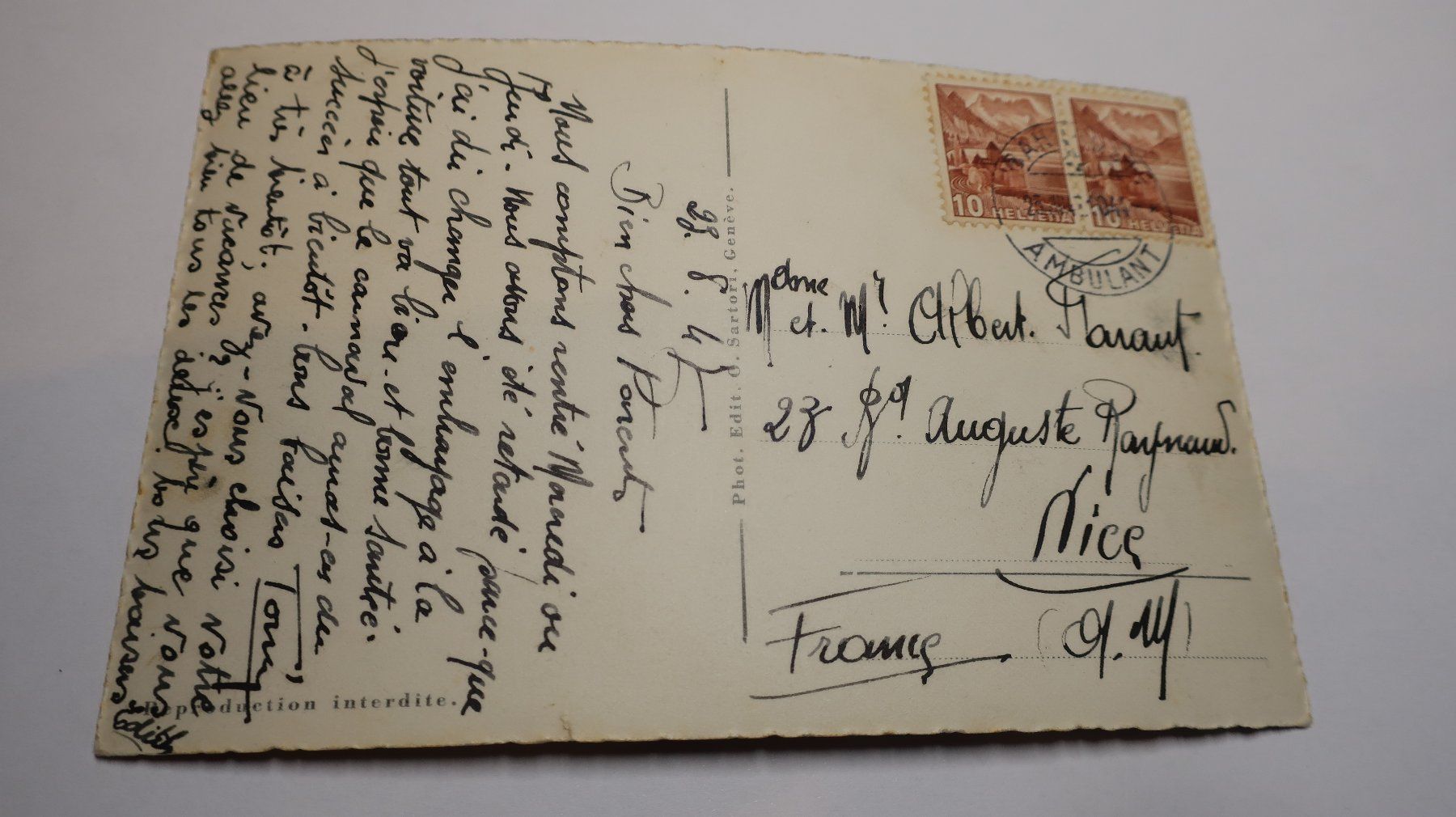Cartoline postali: Genève Place des Alpes 1947 – Usato da Cormoret venduto da Pascalll2001 5