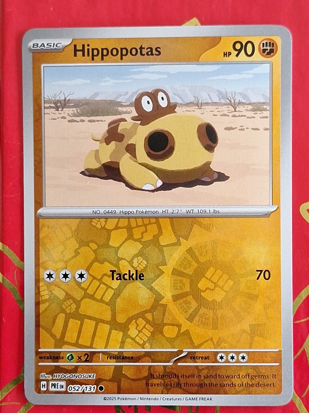 Pokémon Carte collezionabili: Hippopotas - Reverse Holo Pokemon Prismatic Evolution – Usato da Altstätten SG venduto da GGsGameshop