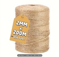 Jute- Schnur 200 Mt Bastelschnur für Verpackung&Gartenarbeit