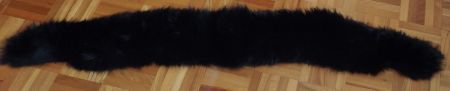 Tour du cou fausse fourrure noire/Schal "Halsband" Schwarz