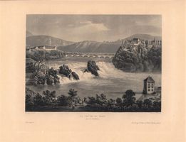 Rheinfall Aquatinta  von Lory selten