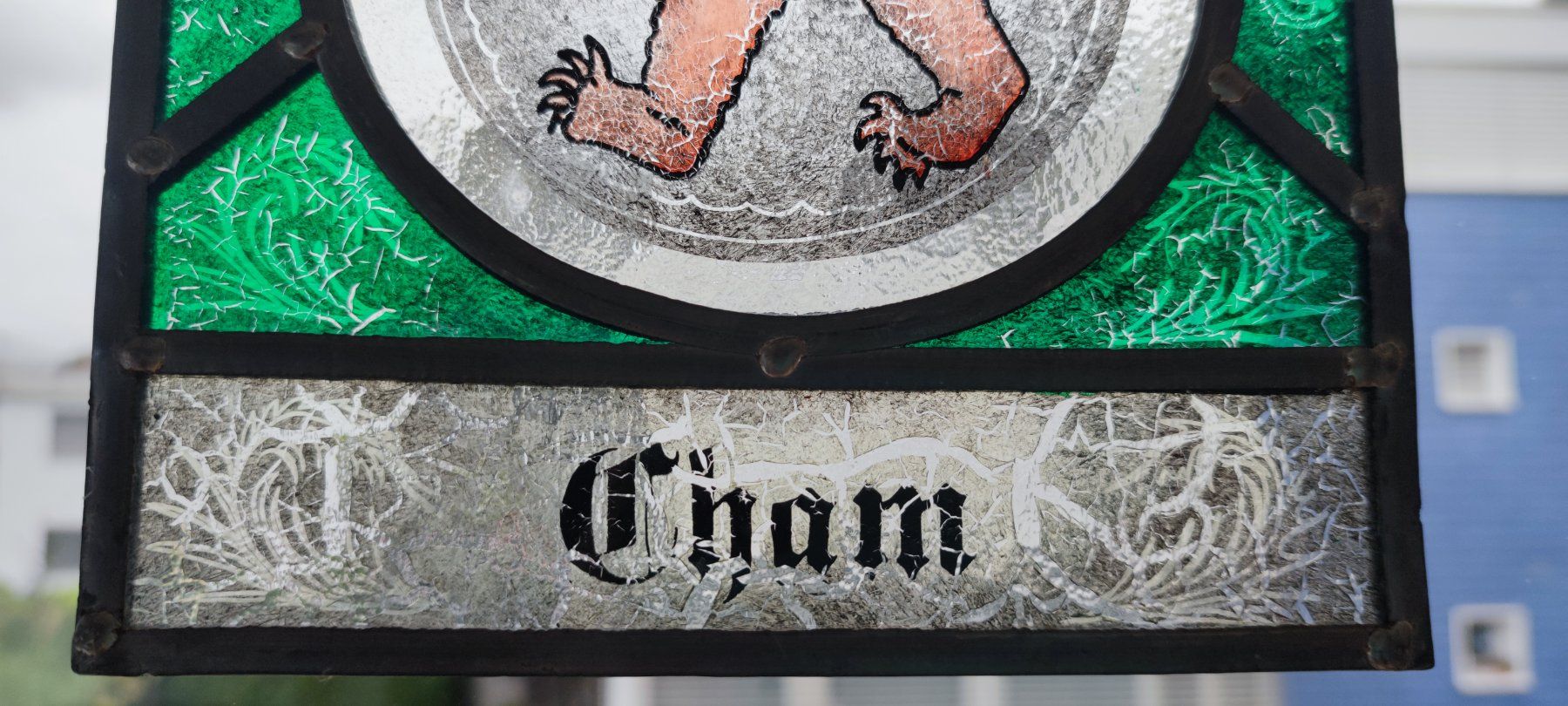 Sonstige Antiquitäten & Kunst: Fensterbild Glas Wappen Cham - Handgefertigt – Gebraucht aus Stäfa von Rampensau 1
