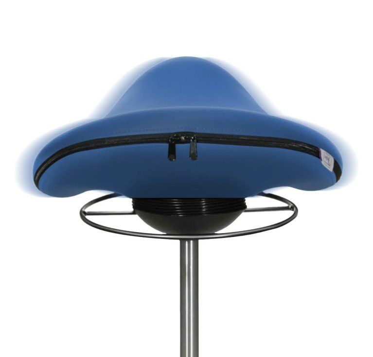 Hocker: Comfort-Sattelhocker BLAU mit Swing-Mechanismus – Neu und originalverpackt aus Schaffhausen von Praxis-Nova 3