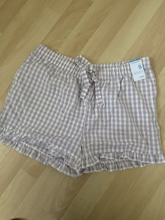 Sommer Shorts, Karo, lila/weiss, Gr. M, NEU mit Etikett
