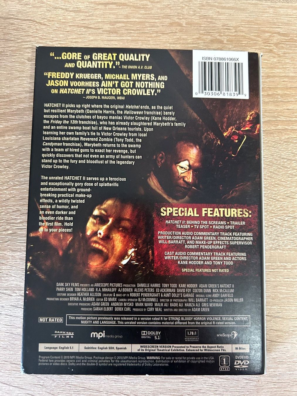 Tutti i DVDs: Hatchet 2 Unrated Director's Cut DVD Code 1 englisch – Usato da Gasel venduto da doctor_doak 1