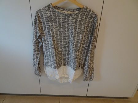 Blusen-Pulli Tom Tailor schwarz-weiss Gr. XS - 260233