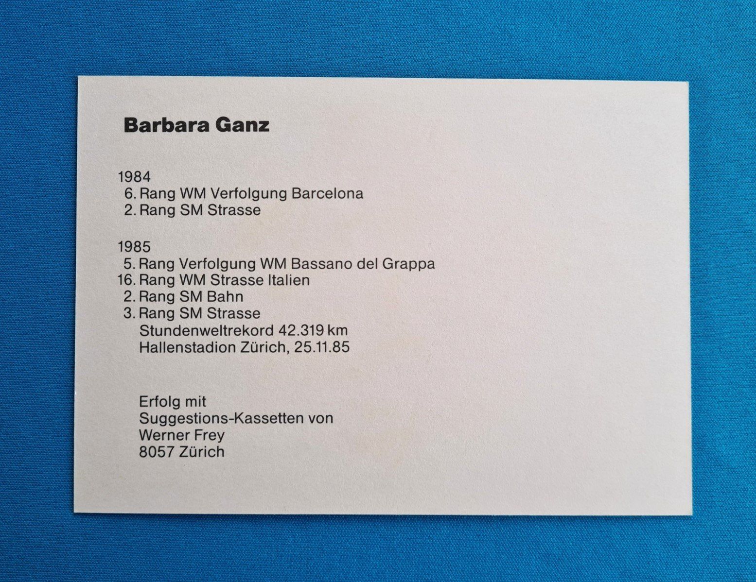 Autografi: Autogramm Karte Barbara Ganz – Nuovo (secondo la descrizione) da Saland venduto da V-Tour 1
