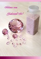 Kristall Diamant Set aus Glas - rosafarbig