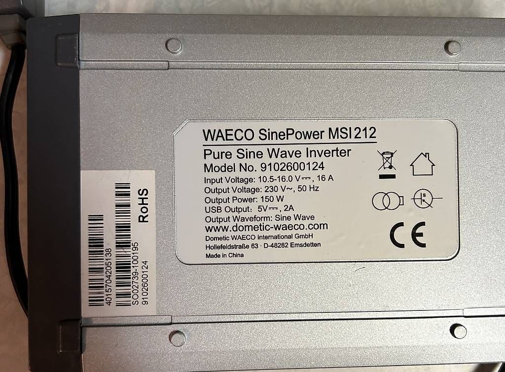 Wechselrichter: Waeco SinePower MSI212 – Gebraucht aus Basel von gentinetta 3