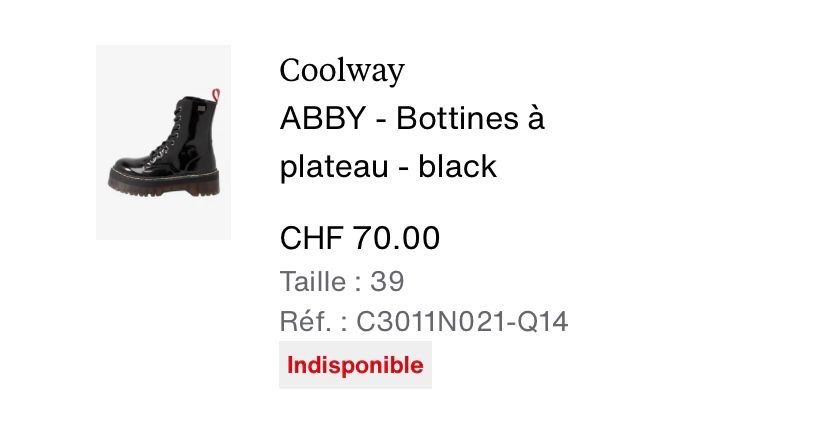 Damenschuhe: Bottines à plateau - noire - taille 39 - ABBY - Coolway – Gebraucht aus Bossonnens von noemie_01 6