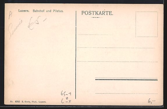 Cartoline postali: AK Luzern, Bahnhof und Pilatus – Usato da Berlin venduto da bartko-reher 1