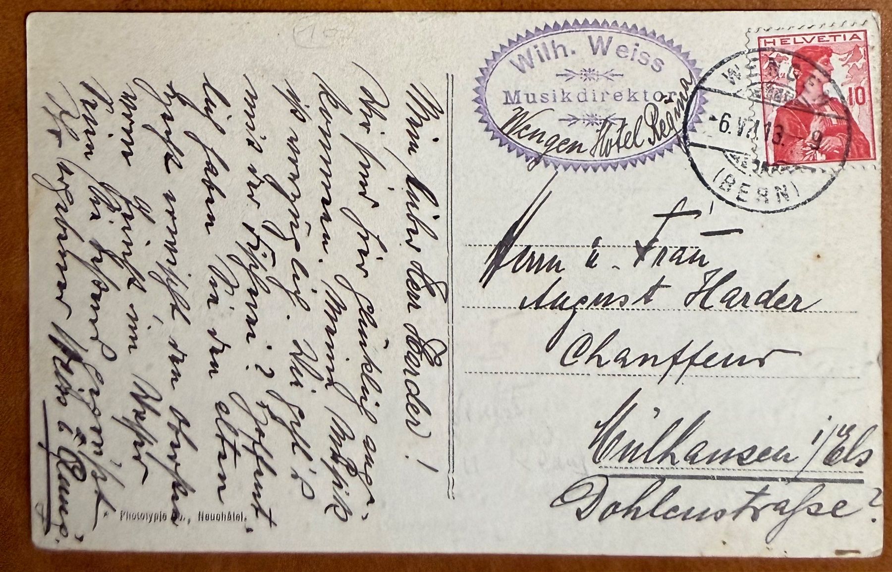 Cartes postales: Wengernalp - Bahn - Animation 1913 – D'occasion à Lutry par Ediego 1