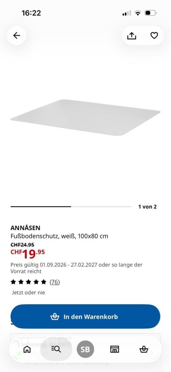 Ikea Tappetini fitness: Fussbodenschutz IKEA – Usato da Seuzach venduto da s.bue