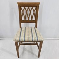 Stuhl Holz mit Sitzpolster floral für 5 STK