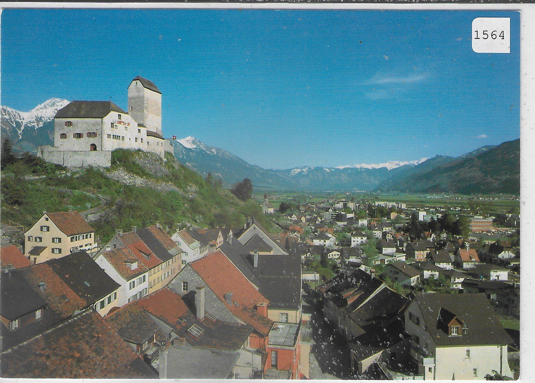 Cartoline postali: Schloss Sargans mit Städtli – Usato da Ettingen venduto da Kartenplanet