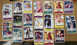 One Piece Sammelkarten Set diverse Karten gebraucht