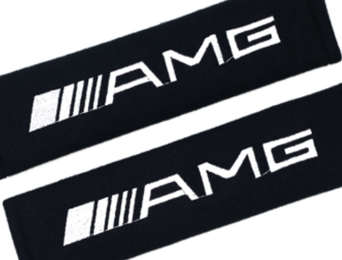 Accessori per altri veicoli: AMG Logo Gurtpolster 2er Set – Nuovo e nell'imballaggio originale da Schiers venduto da Topflash74