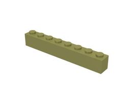 LEGO - 50x Olive Green Brick 1x8 - 3008 - NEW