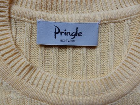 Edler Pullover Herrenpullover von Pringle gelb Baumwolle NEU