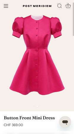 Post Meridiem Mini Kleid Fuchsia XS (XXS) NEU