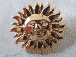 Goldene Brosche Sonne von Birth-Gramm
