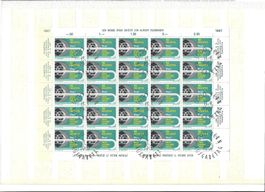 Helvétia 1967 Stop Aveugles/bloc de 25 timbres oblit 1er jou