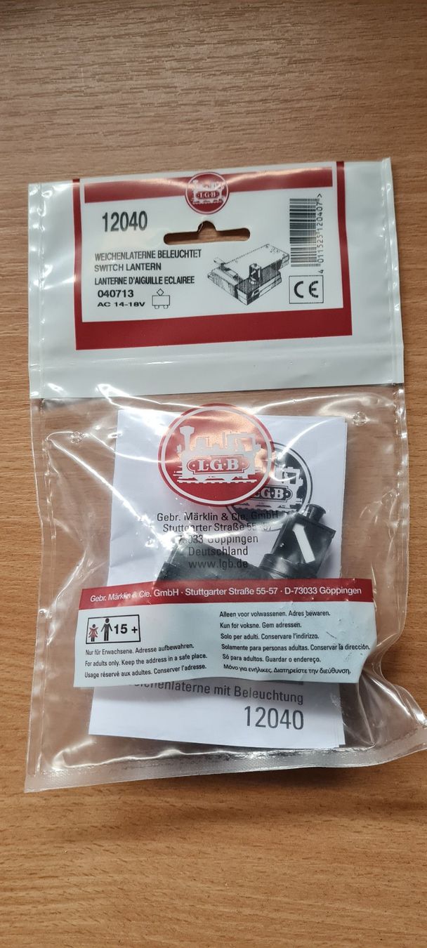 LGB Modelleisenbahnen: LGB 12040 - Weichenlaterne beleuchtet – Neu und originalverpackt aus Zollikofen von Trina02