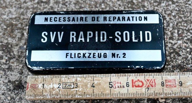 Omega Barattoli: alte BLECHDOSE SVV rapid solid Nr2 VELO-FLICKZEUG m INHALT – Usato da Pfaffhausen venduto da mono_rec 9