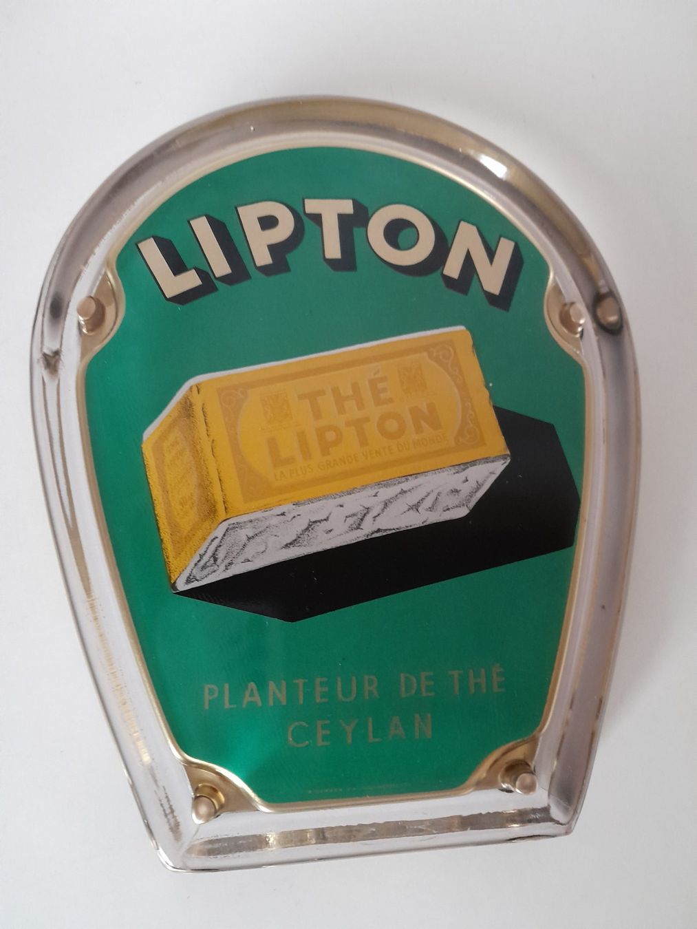 Piatti: Lipton Zahlteller, Wechselgeldtablett, aus Glas, 1952 – Usato da Schwarzenbach SG venduto da utschu09