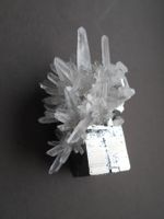 Pyrit mit Quarz aus Peru seltene Kristallisation