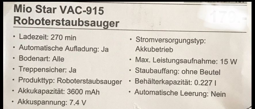 Aspirapolveri & Accessori: Roboter Staubsauger – Nuovo e nell'imballaggio originale da Frauenfeld venduto da berk39 7