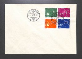 1952 FDC 100 J. Elektrisches Nachrichtenwesen⚡️BISCHOFSZELL